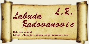 Labuda Radovanović vizit kartica